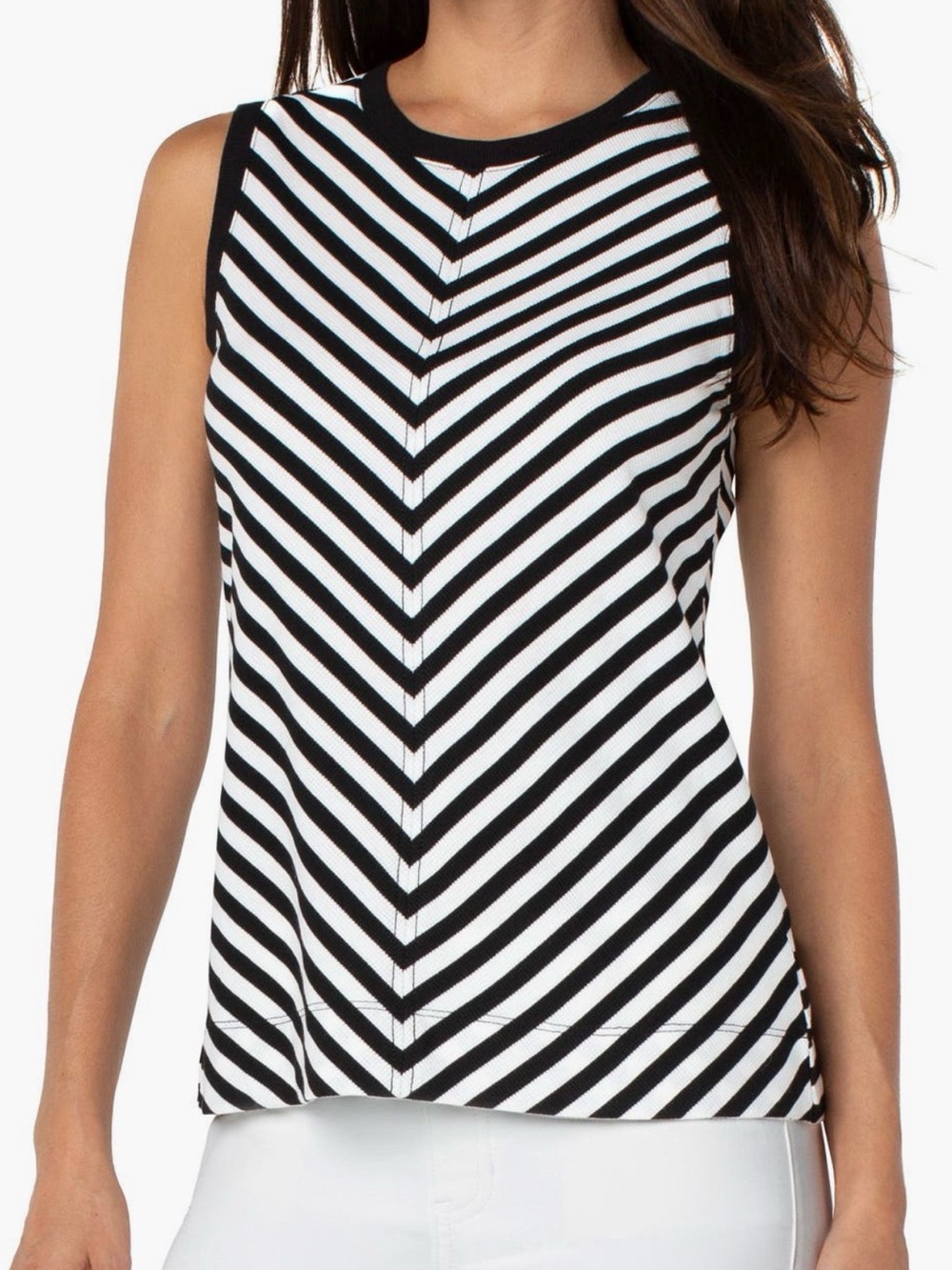 Liverpool Black and White Chevron Tank